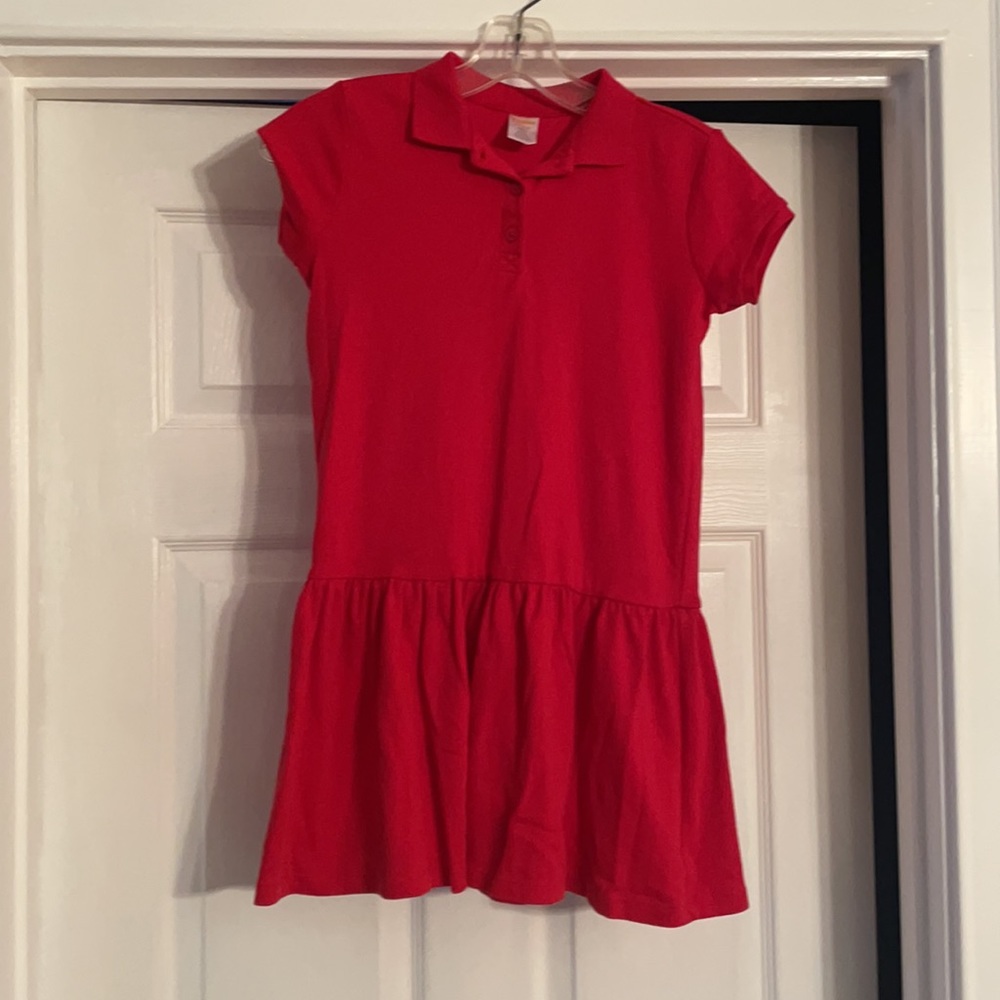 Gymboree Red Girl’s Collared Dress Sz 8